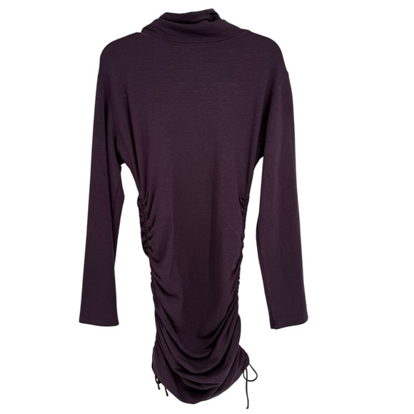 Daily Practice Anthropologie Long Sleeve Ruched Mini Dress Plum Purple Size S - Picture 6 of 15